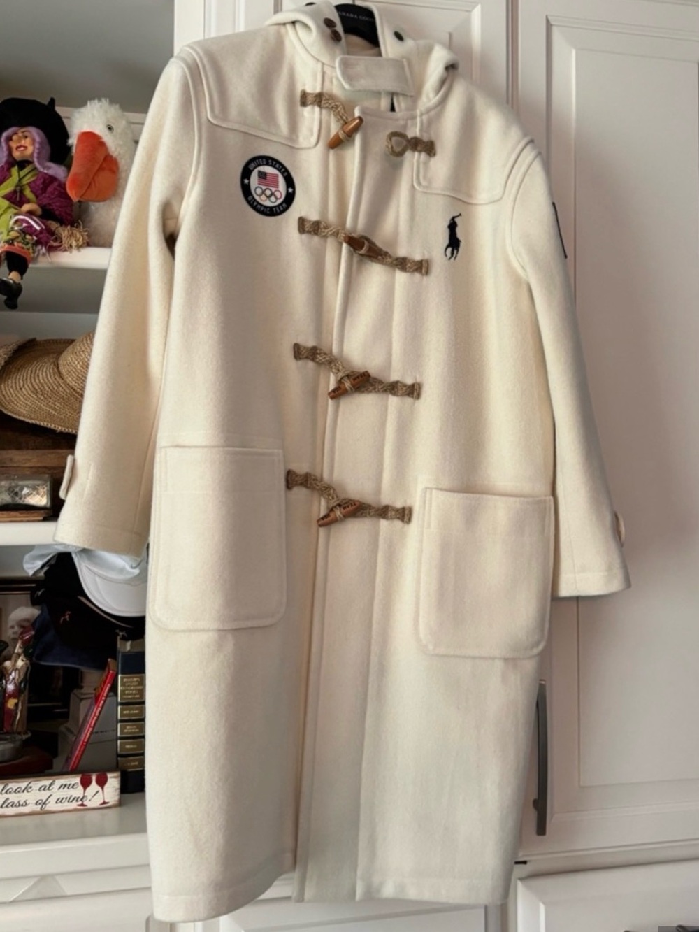 Polo Ralph Lauren Team USA 2026 Olympic Opening Ceremony Toggle Coat White XS